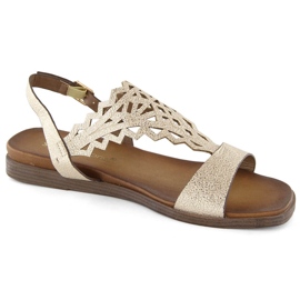 Sandali bassi traforati oro da donna Sergio Leone SK070H d'oro