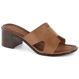 Sabot con tacco in pelle Potocki W WOL244 marrone