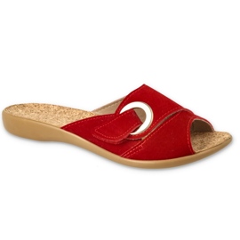 Ciabatte da donna Befado con inserto in sughero PU 265D027 rosso