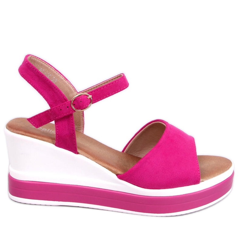 Sandali Dirado con zeppa fucsia rosa