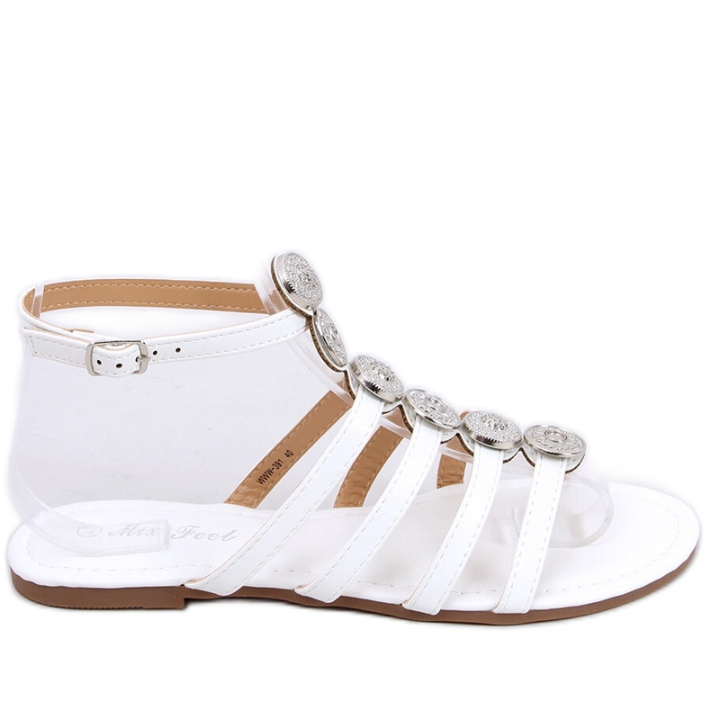 Sandali da donna gladiatore Logan White bianca