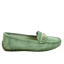 Mocassini da donna in camoscio Sourd L.GREEN verde