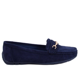 Mocassini da donna in camoscio Sourd Navy blu