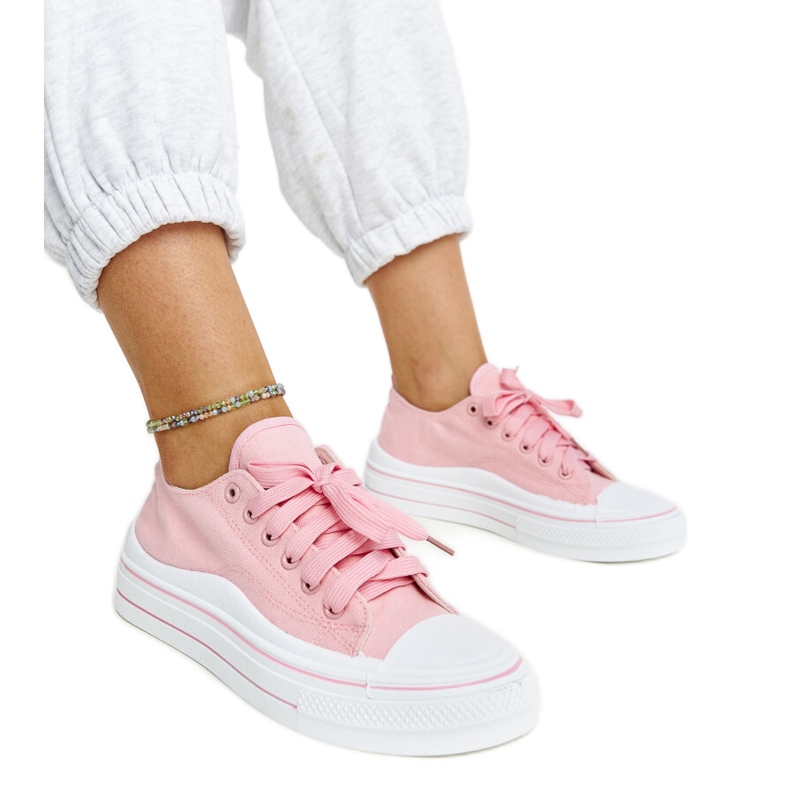 Sneaker Anbarin con plateau rosa