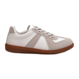 Sneakers Basse da Donna Treccia Bianca e Grigia bianco