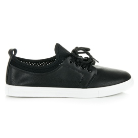 Sneakers con lacci nero