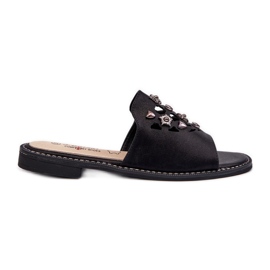 Infradito Lucide da Donna Con Decori S.Barski KV27-063 Nero