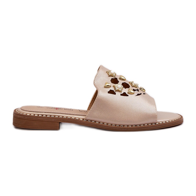Infradito Lucide da Donna Con Decori S.Barski KV27-063 Oro d'oro