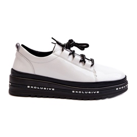Sneakers da Donna in Vernice Su Platform Bianca S.Barski LR592B