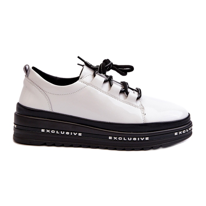 Sneakers da Donna in Vernice Su Platform Bianca S.Barski LR592B
