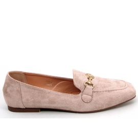 Mocassini con fibbia da donna Rhona Khaki beige