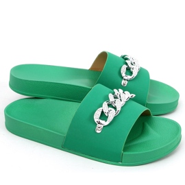 Ciabatte Tilia Green con catena verde