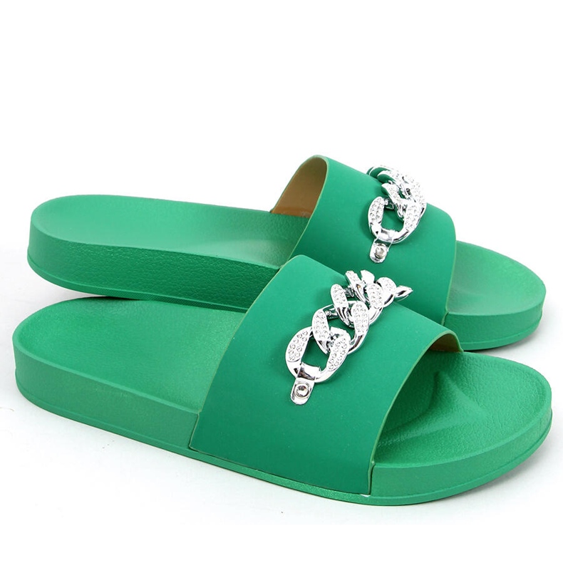 Ciabatte Tilia Green con catena verde