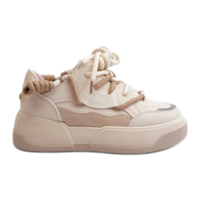 Sneakers Platform da Donna Beige Moariella