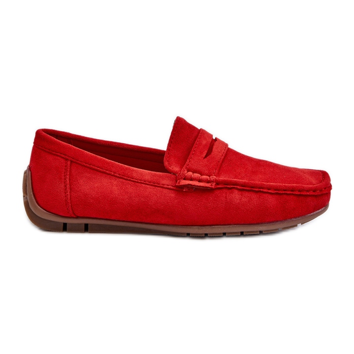 Mocassini Wesley scamosciati rossi da uomo rosso