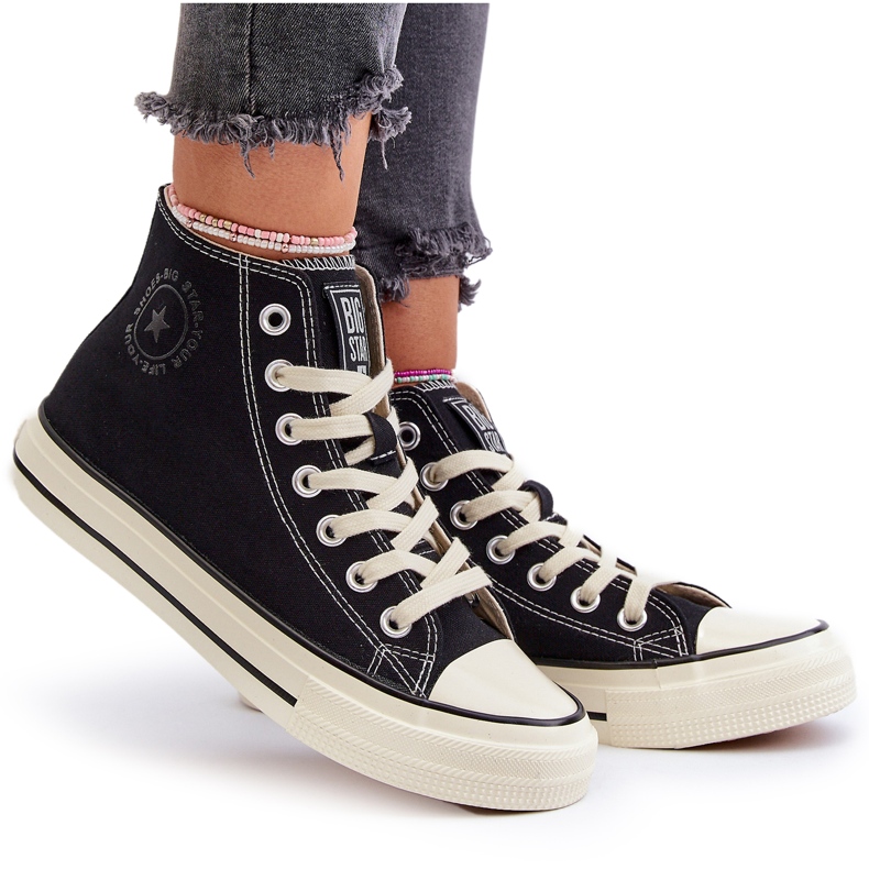 Sneakers Alte da Donna Big Star NN274283 Nere nero