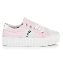 Kylie Sneakers da bambino per amore e pace rosa