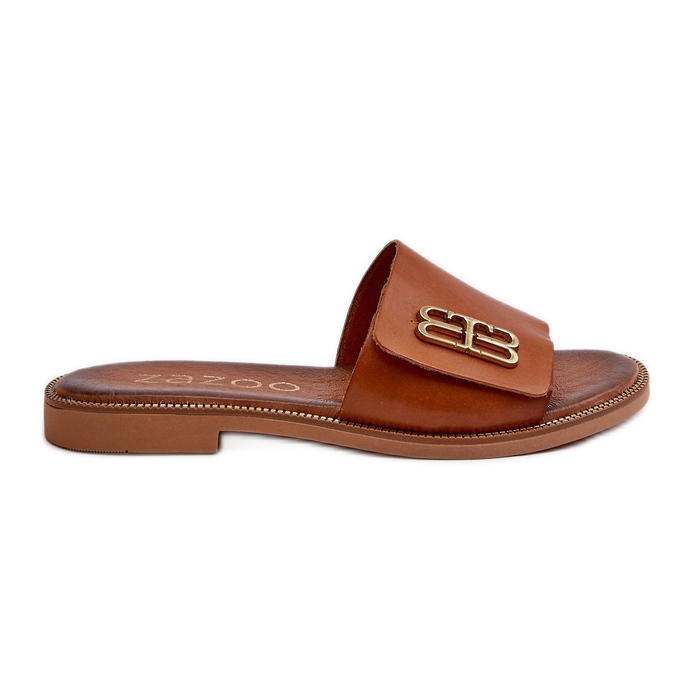Zazoo 40384 Infradito eleganti in pelle da donna, Marrone