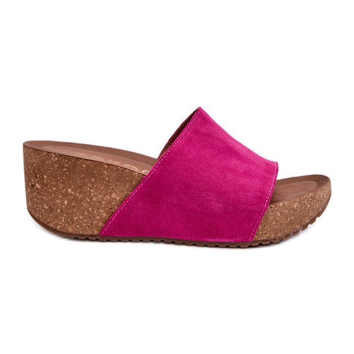 Zazoo 40311 Infradito da Donna con Zeppa in Sughero Fucsia rosa