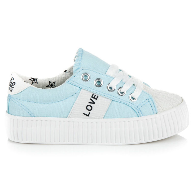 Kylie Scarpe da ginnastica per bambini Love &amp; Peace blu