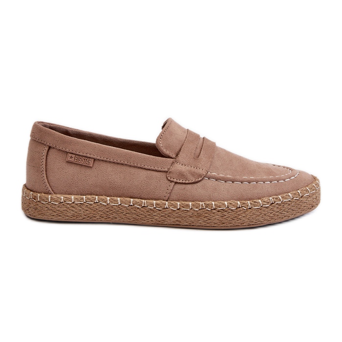 Espadrillas da uomo in ecopelle scamosciata Big Star NN174049 Beige marrone
