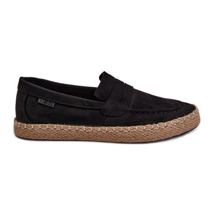 Espadrillas da uomo in ecopelle scamosciata Big Star NN174046 Nere nero
