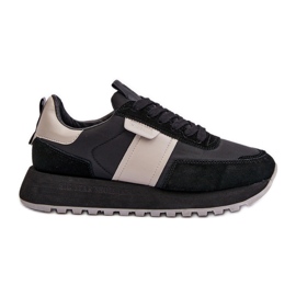 Scarpe da ginnastica da donna sulla piattaforma Big Star NN274502 Memory Foam System nere nero