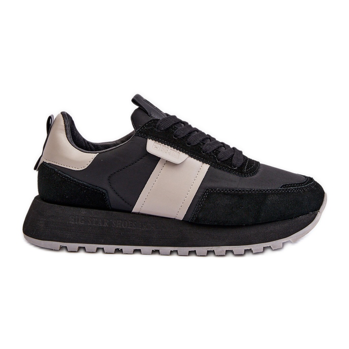Scarpe da ginnastica da donna sulla piattaforma Big Star NN274502 Memory Foam System nere nero