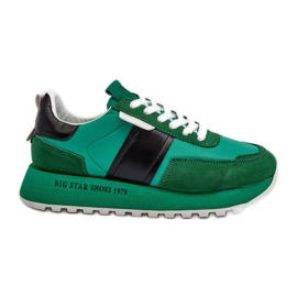 Sneakers con plateau da donna Big Star NN274501 Memory Foam System Verde