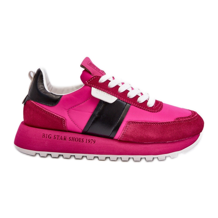 Sneakers da donna sulla piattaforma Big Star NN274500 Memory Foam System Fucsia rosa
