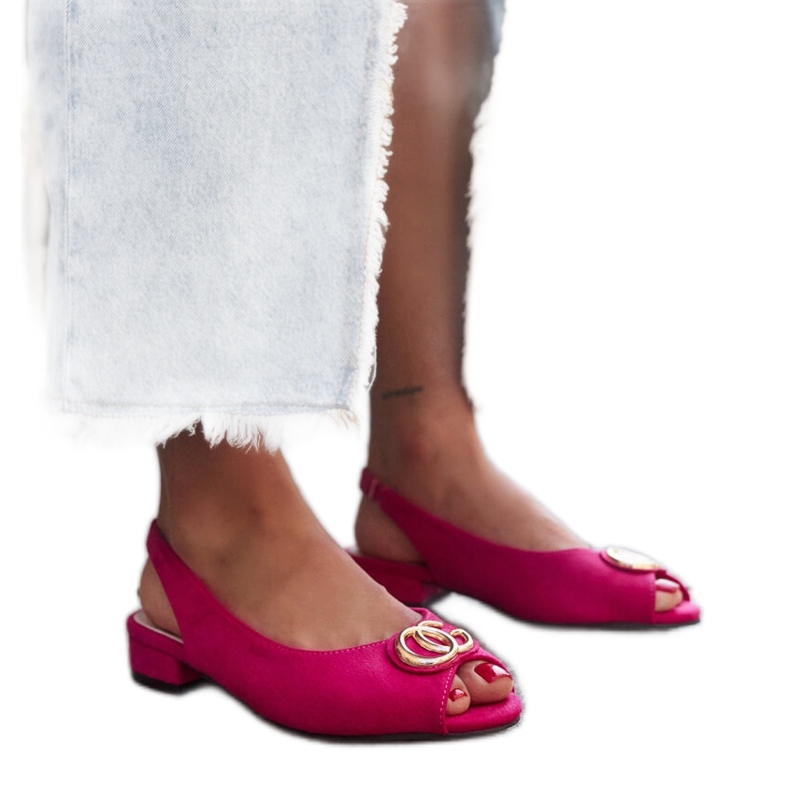 Sandali con sottopiede in pelle Warda rosa