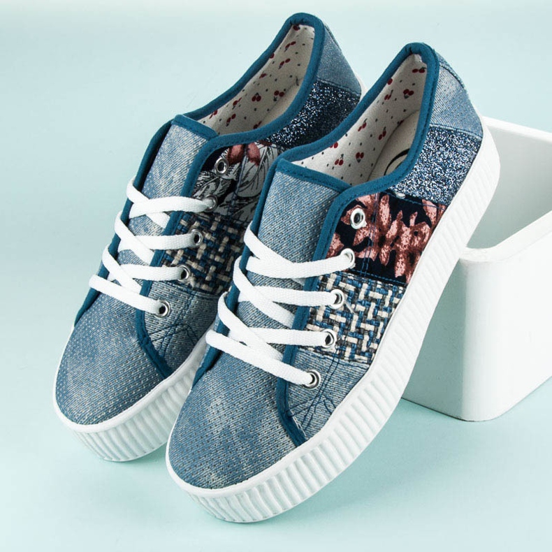 Kylie Sneakers da donna sulla piattaforma blu