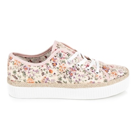 Kylie Espadrillas in pizzo con fiori multicolore