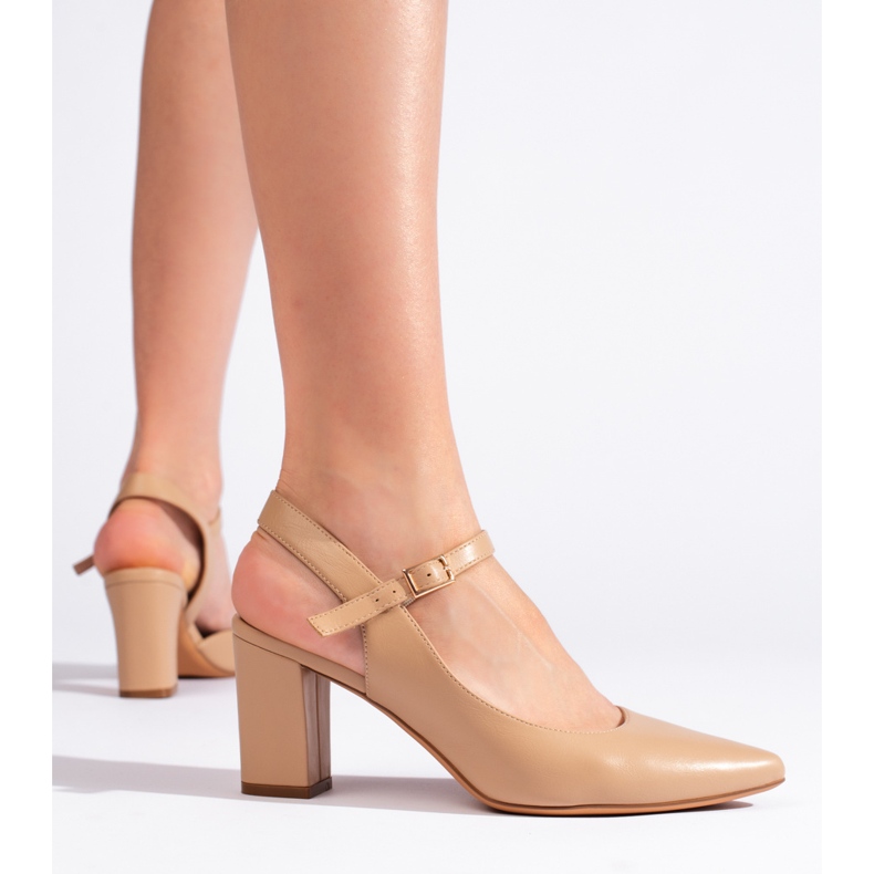 Eleganti décolleté beige da donna di Sergio Leone