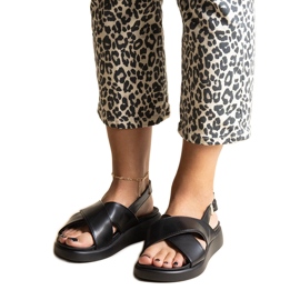 Sandali con plateau Burnet neri nero