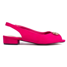 Sandali da donna in camoscio fucsia rosa
