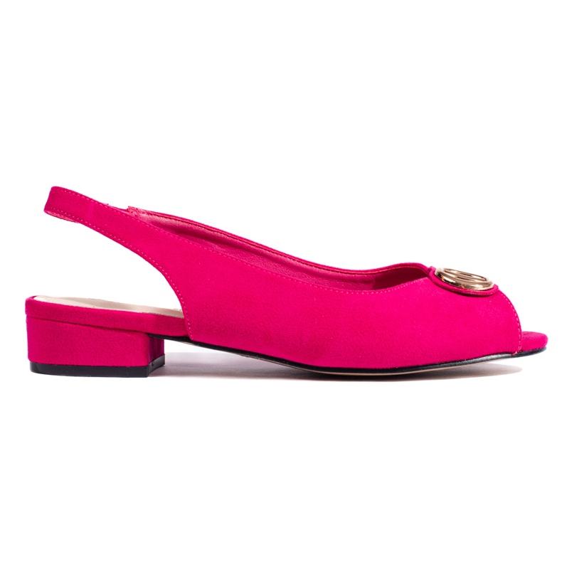 Sandali da donna in camoscio fucsia rosa