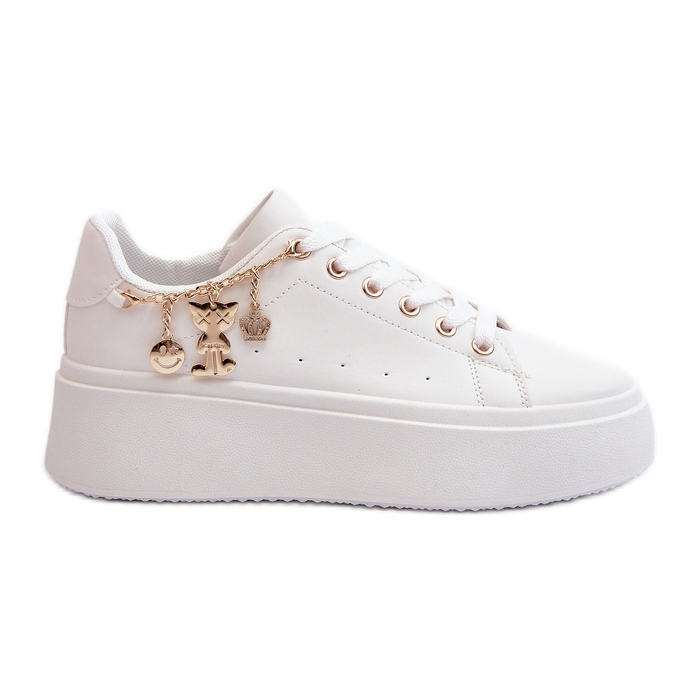 Sneakers Platform Da Donna Con Pendenti, Tivissa Di Colore Bianco