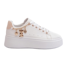 Sneakers Platform Da Donna Con Pendenti, Tivissa Di Colore Bianco