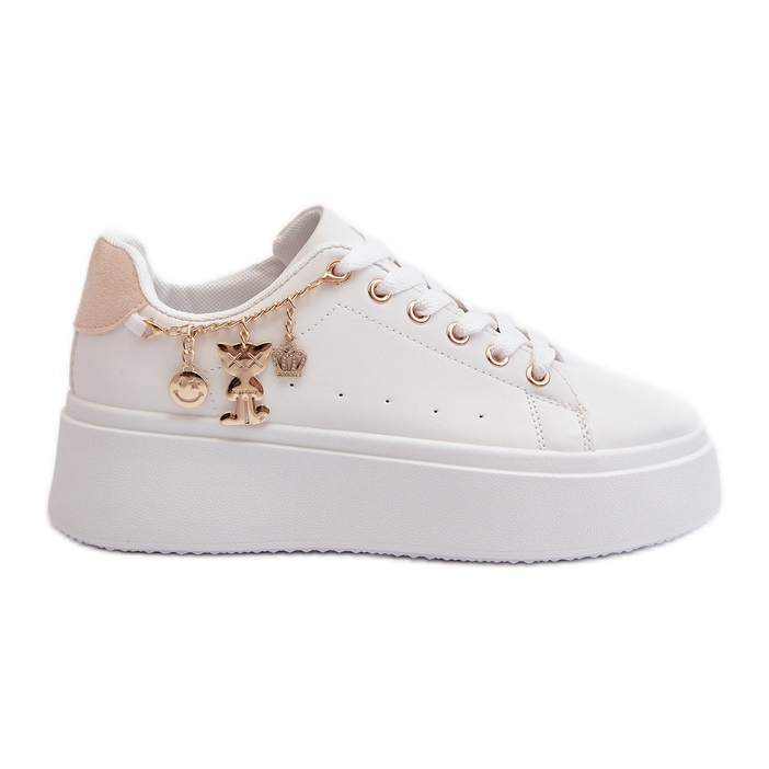 Sneakers Platform Da Donna Con Pendenti, Tivissa Di Colore Bianco bianca