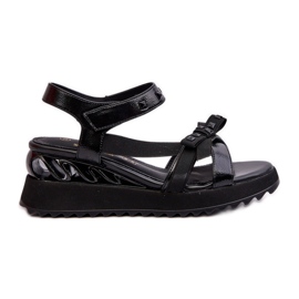 S.Barski Sandali Con Fiocco Da Donna D&amp;A CR956 Nero