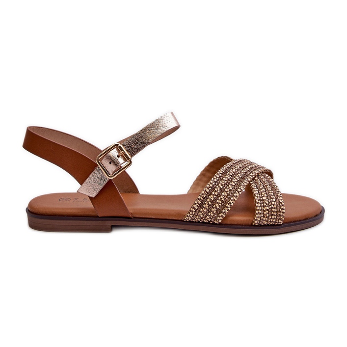 S.Barski MY923 Sandali piatti da donna, Marrone