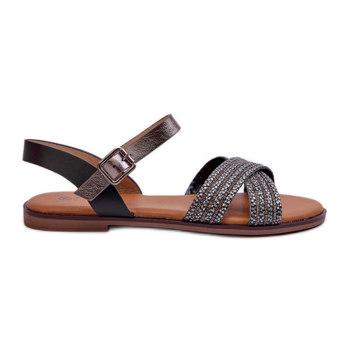 Sandali piatti da donna S.Barski MY923 Neri nero