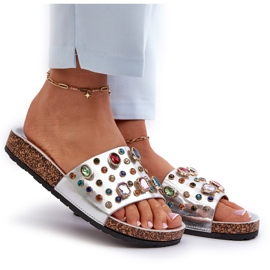 Infradito da Donna Con Decori S.Barski MY122 Argento