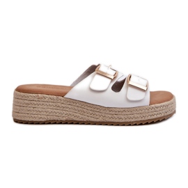 Infradito da Donna Con Eco Pelle Intrecciata, Zaloemi Bianco