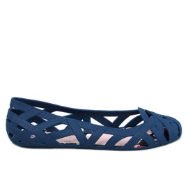 Ballerine traforate Meliski Chassa Navy blu