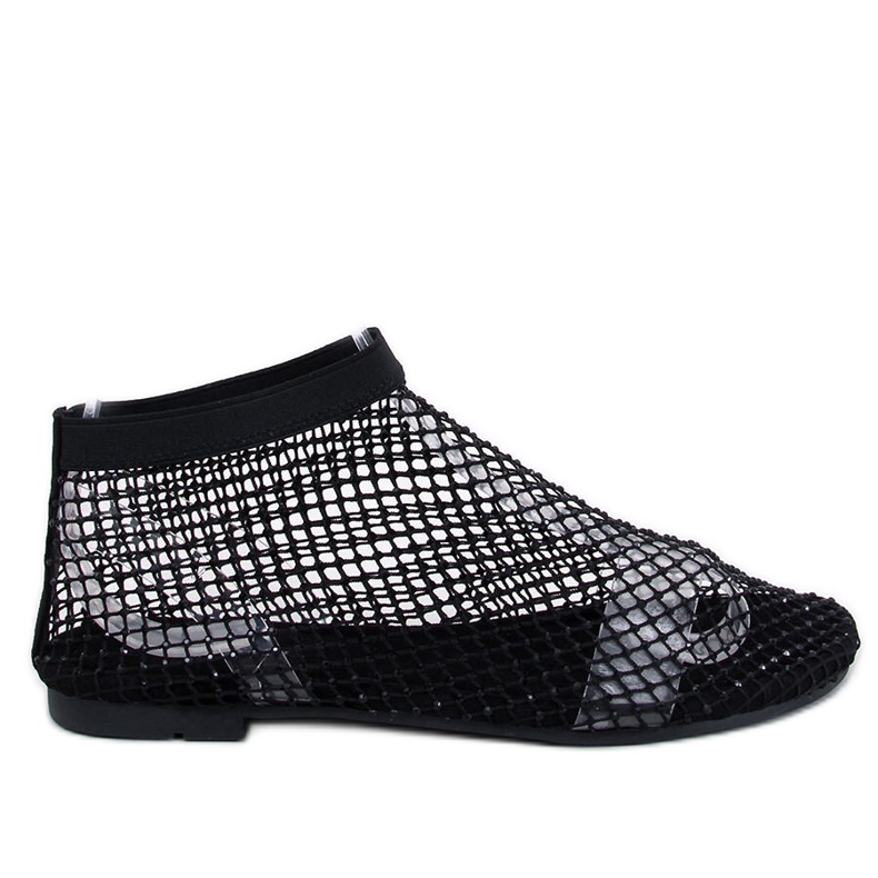 Peyton Sandali in rete nera con strass nero