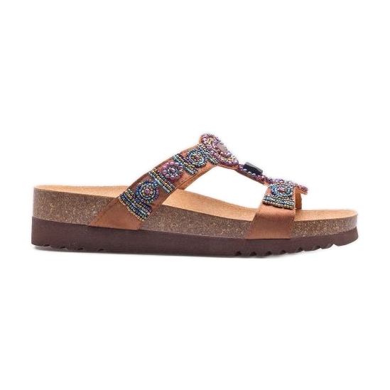 Infradito Scholl New Bogota Wedge F26607-1011 marrone