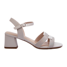 Sandali con Tacco Alto da Donna in Eco Pelle Sergio Leone SK894 Grigio