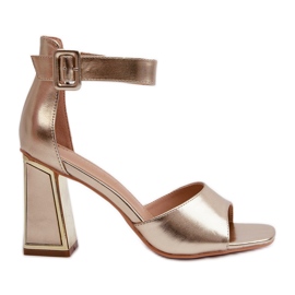 Eleganti Sandali da Donna con Tacco Alto Dorato Rosazara d'oro